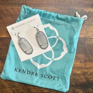 Kendra Scott Silver and White Earrings
